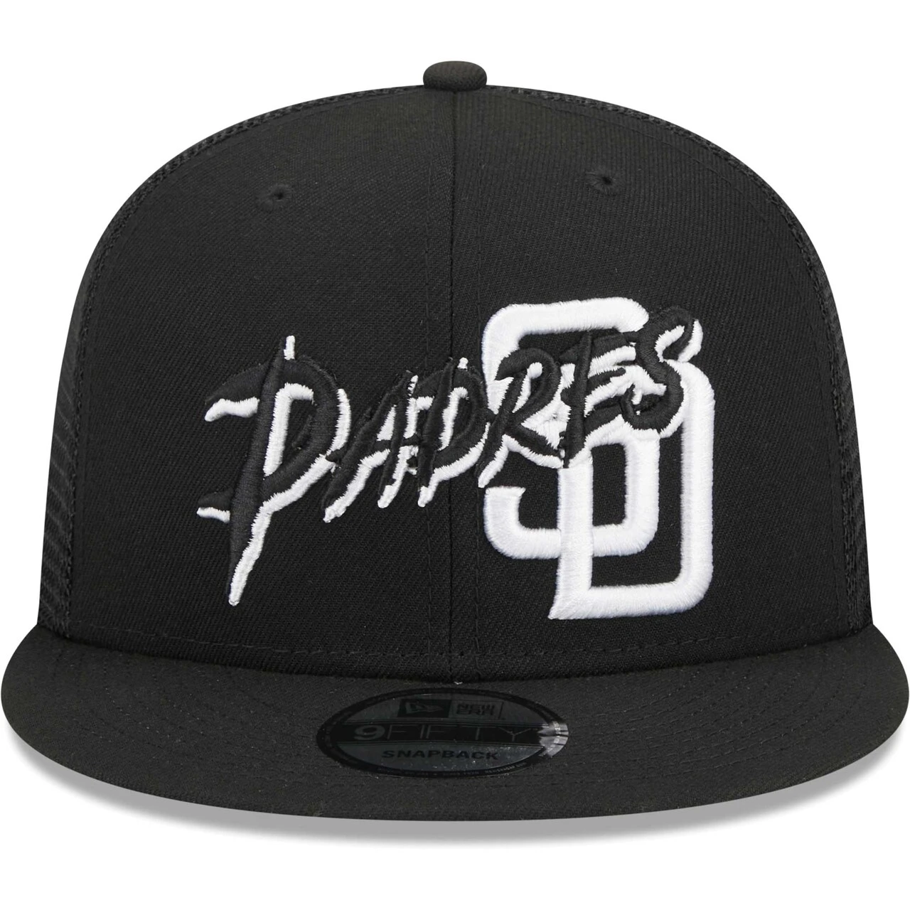Men's San Diego Padres New Era Black Street Trucker 9FIFTY Snapback Hat 2 Men's San Diego Padres New Era Black Street Trucker 9FIFTY Snapback Hat - Image 2
