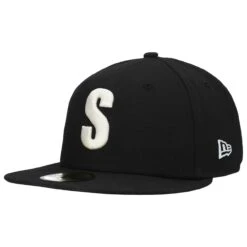 Men's Seattle Mariners New Era Black Cooperstown Collection Turn Back The Clock Steelheads 59FIFTY Fitted Hat
