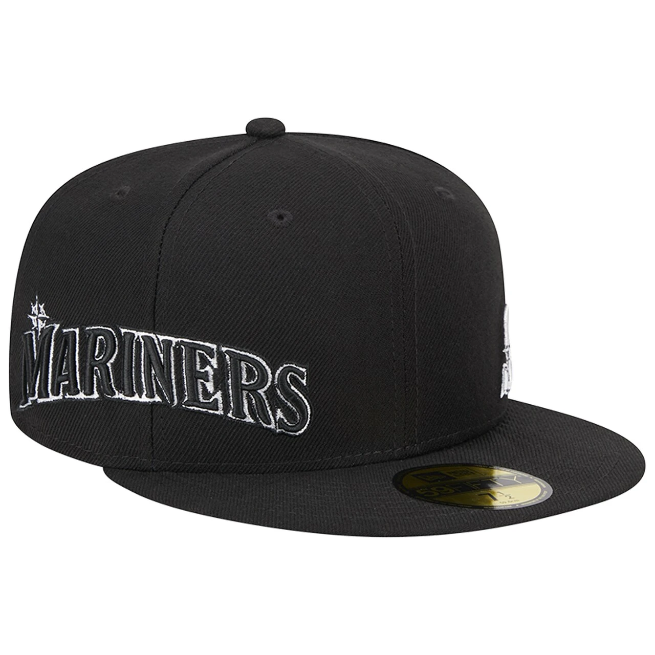 Men's Seattle Mariners New Era Black Jersey 59FIFTY Fitted Hat 1 Men's Seattle Mariners New Era Black Jersey 59FIFTY Fitted Hat