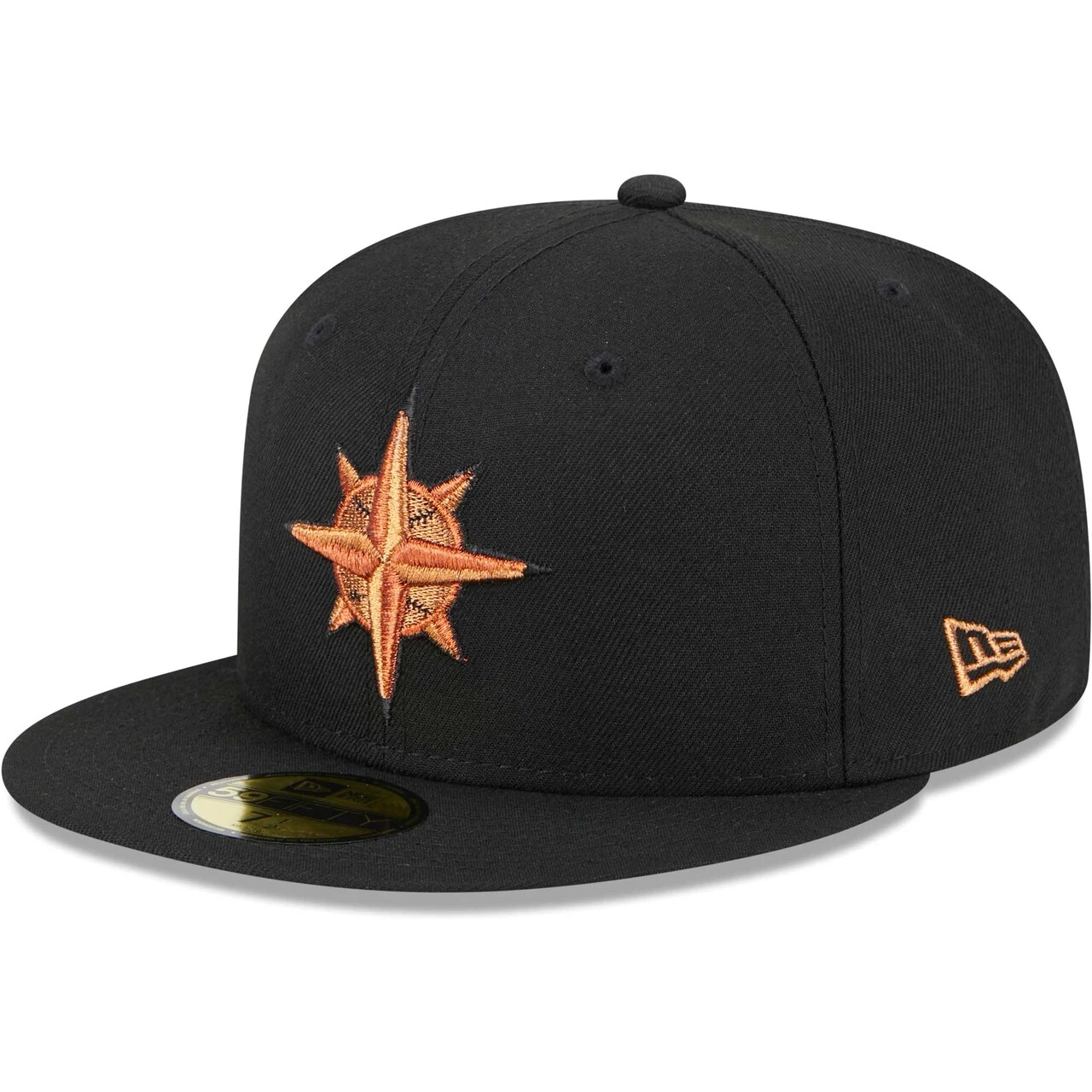 Men's Seattle Mariners New Era Black Metallic Pop 59FIFTY Fitted Hat 1 Men's Seattle Mariners New Era Black Metallic Pop 59FIFTY Fitted Hat