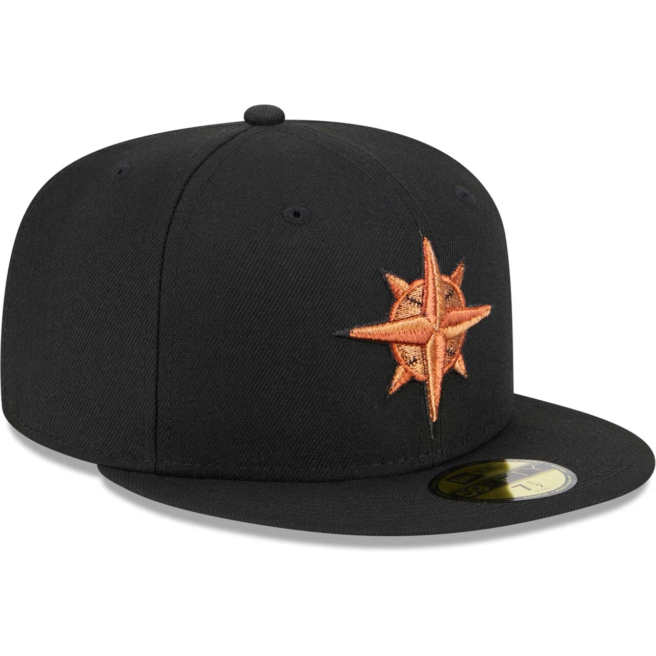 Men's Seattle Mariners New Era Black Metallic Pop 59FIFTY Fitted Hat 3 Men's Seattle Mariners New Era Black Metallic Pop 59FIFTY Fitted Hat - Image 3
