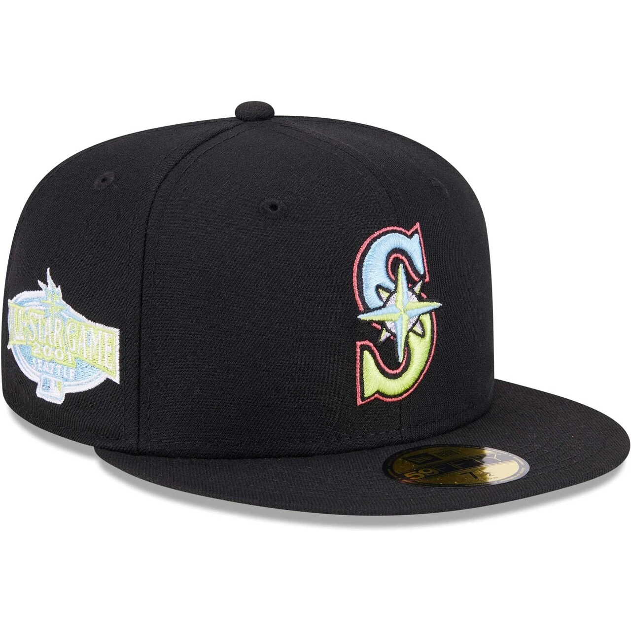 Men's Seattle Mariners New Era Black Multi-Color Pack 59FIFTY Fitted Hat 1 Men's Seattle Mariners New Era Black Multi-Color Pack 59FIFTY Fitted Hat