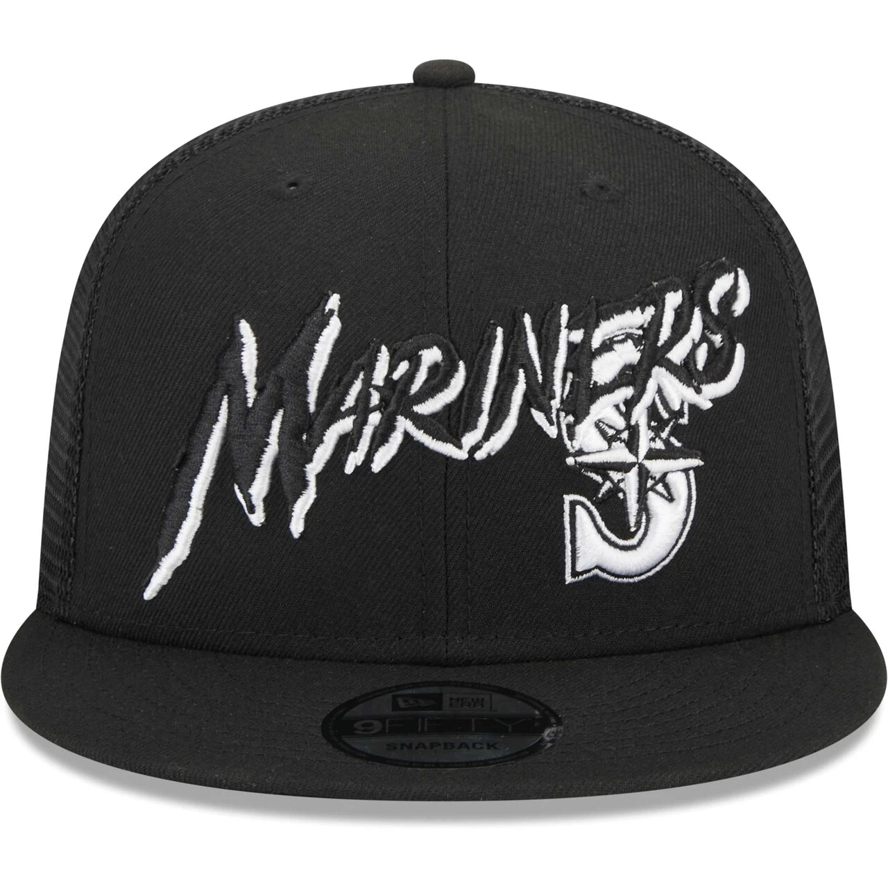 Men's Seattle Mariners New Era Black Street Trucker 9FIFTY Snapback Hat 2 Men's Seattle Mariners New Era Black Street Trucker 9FIFTY Snapback Hat - Image 2
