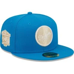 Men's Los Angeles Dodgers New Era Blue Stone 40th Anniversary Undervisor 59FIFTY Fitted Hat