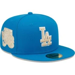 Men's Los Angeles Dodgers New Era Blue Stone 75th World Series Undervisor 59FIFTY Fitted Hat