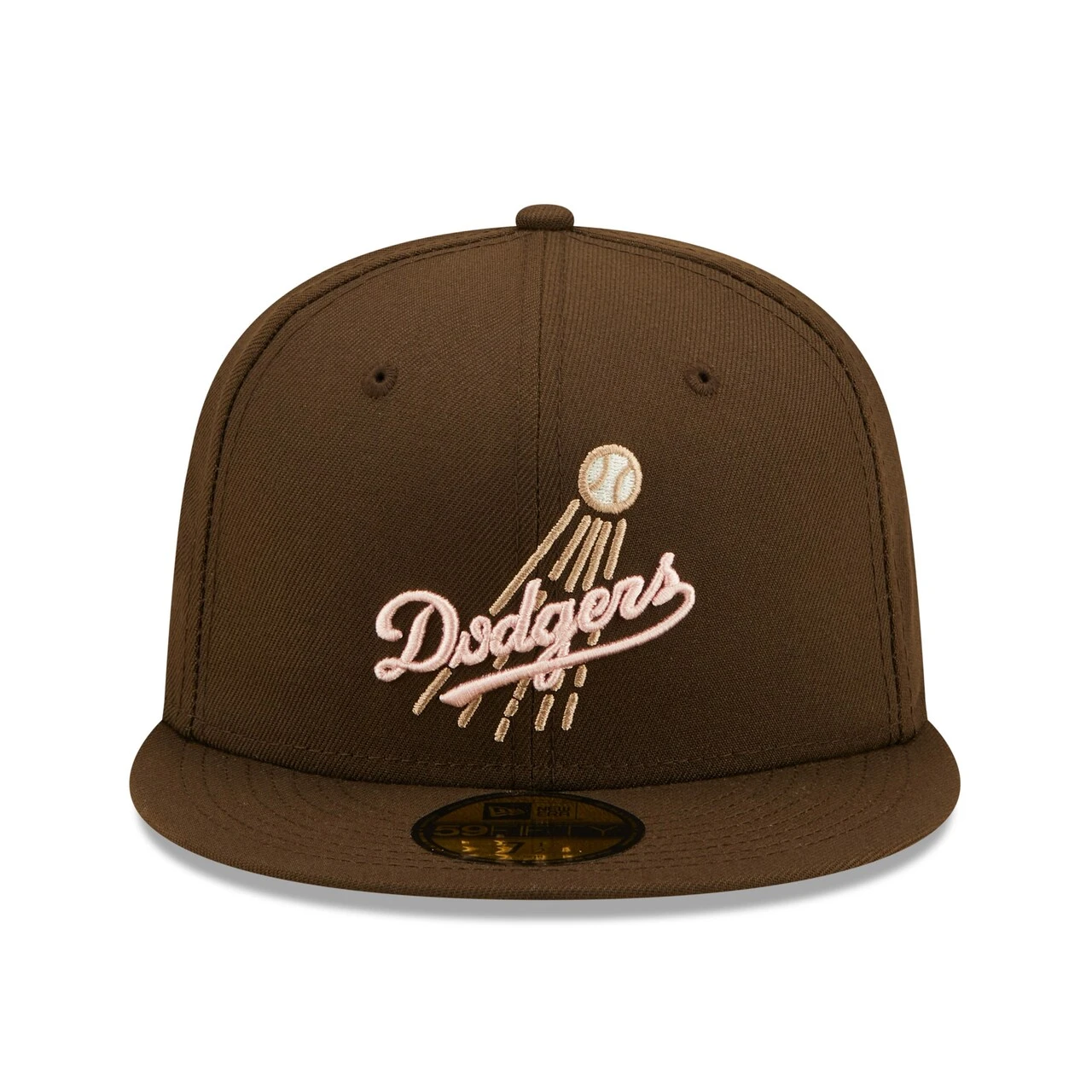 Men's Los Angeles Dodgers New Era Brown 100th Anniversary Pink Undervisor 59FIFTY Fitted Hat 2 Men's Los Angeles Dodgers New Era Brown 100th Anniversary Pink Undervisor 59FIFTY Fitted Hat - Image 2