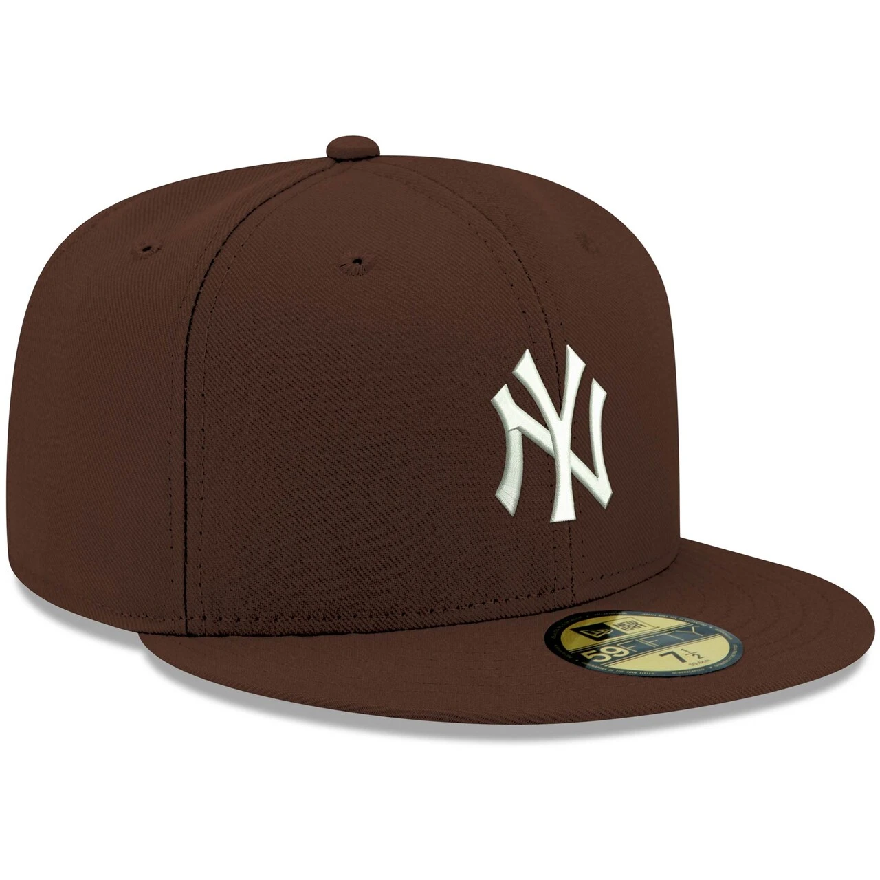 Men's New York Yankees New Era Brown White Logo 59FIFTY Fitted Hat 3 Men's New York Yankees New Era Brown White Logo 59FIFTY Fitted Hat - Image 3