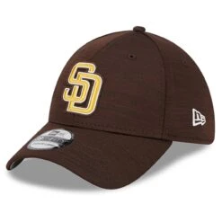 Men's San Diego Padres New Era Brown 2023 Clubhouse 39THIRTY Flex Hat