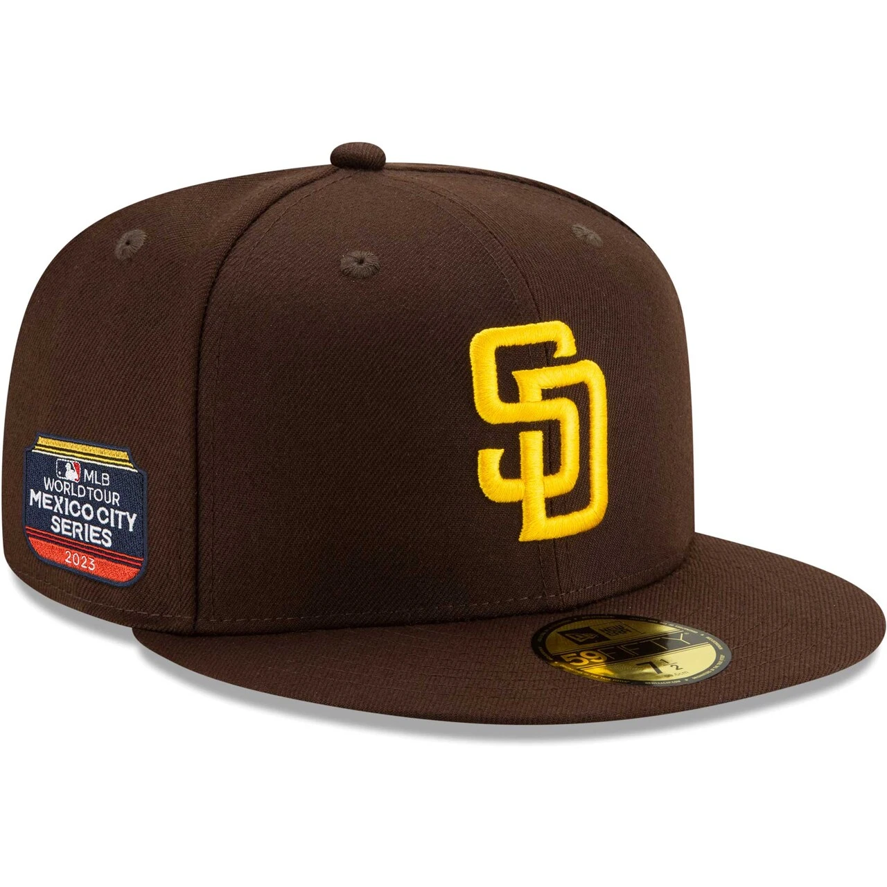 Men's San Diego Padres New Era Brown On-Field 2023 World Tour Mexico City Series 59FIFTY Fitted Hat 1 Men's San Diego Padres New Era Brown On-Field 2023 World Tour Mexico City Series 59FIFTY Fitted Hat