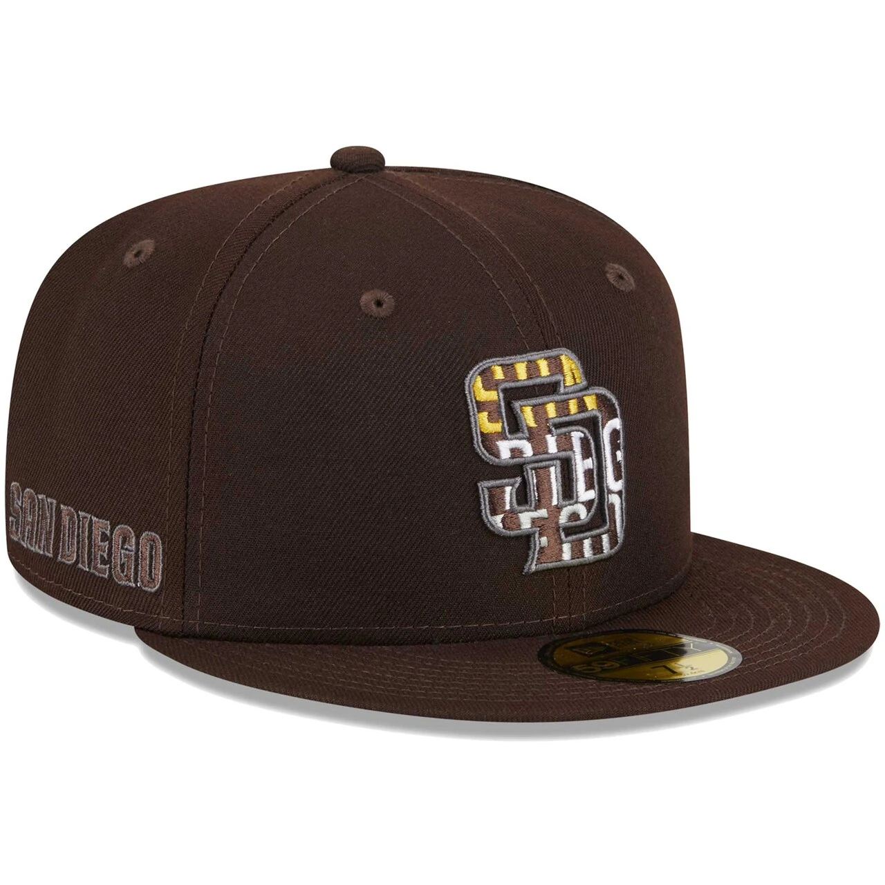 Men's San Diego Padres New Era Brown Script Fill 59FIFTY Fitted Hat 1 Men's San Diego Padres New Era Brown Script Fill 59FIFTY Fitted Hat