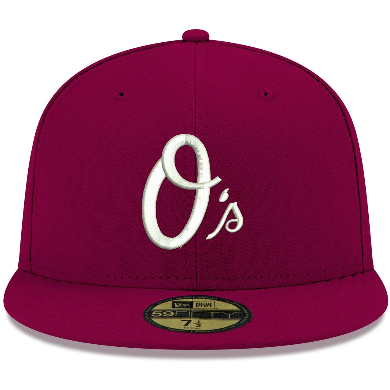 Men's Baltimore Orioles New Era Cardinal White Logo 59FIFTY Fitted Hat 2 Men's Baltimore Orioles New Era Cardinal White Logo 59FIFTY Fitted Hat - Image 2