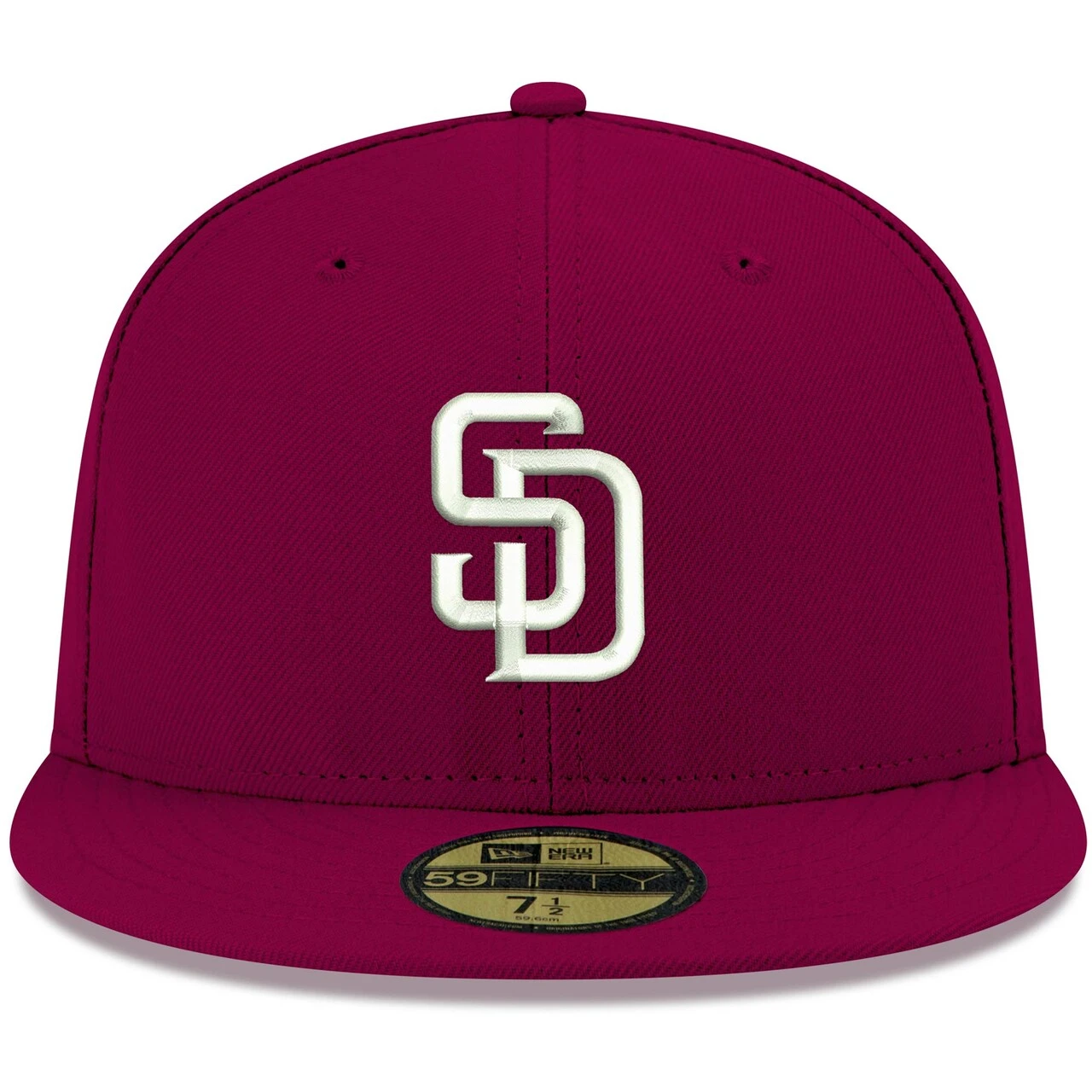 Men's San Diego Padres New Era Cardinal White Logo 59FIFTY Fitted Hat 2 Men's San Diego Padres New Era Cardinal White Logo 59FIFTY Fitted Hat - Image 2