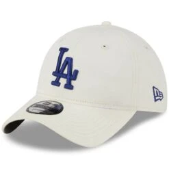 Men's Los Angeles Dodgers New Era Cream Chrome Core Classic 9TWENTY Adjustable Hat