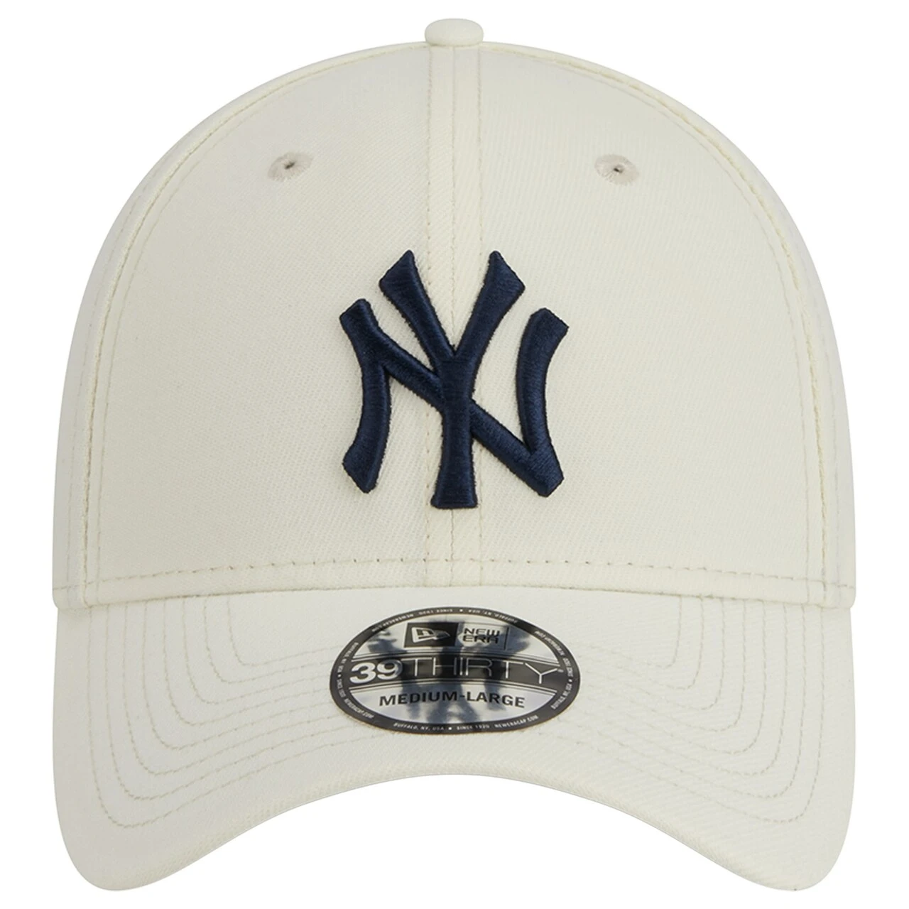 Men's New York Yankees New Era Cream Chrome Team Classic 39THIRTY Flex Hat 2 Men's New York Yankees New Era Cream Chrome Team Classic 39THIRTY Flex Hat - Image 2