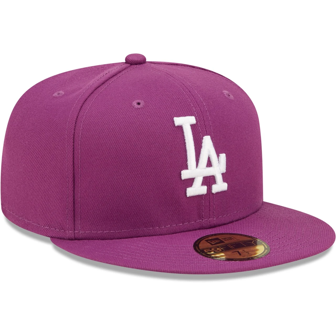 Men's Los Angeles Dodgers New Era Grape Logo 59FIFTY Fitted Hat 3 Men's Los Angeles Dodgers New Era Grape Logo 59FIFTY Fitted Hat - Image 3