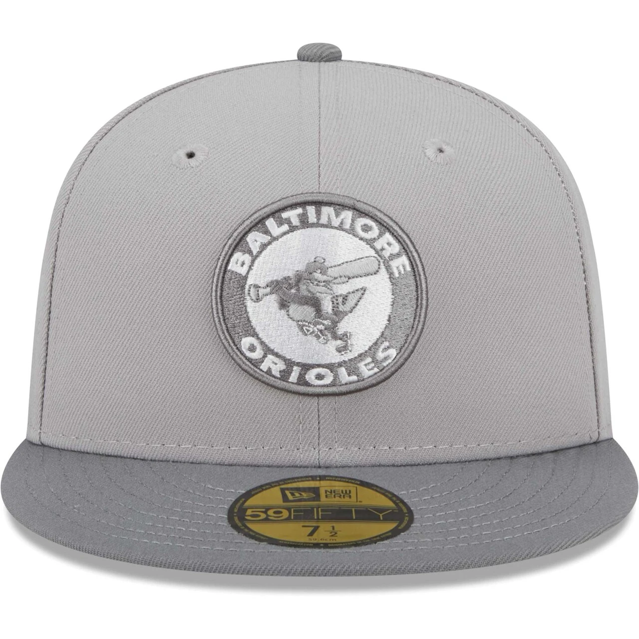 Men's Baltimore Orioles New Era Gray Green Undervisor 59FIFTY Fitted Hat 2 Men's Baltimore Orioles New Era Gray Green Undervisor 59FIFTY Fitted Hat - Image 2