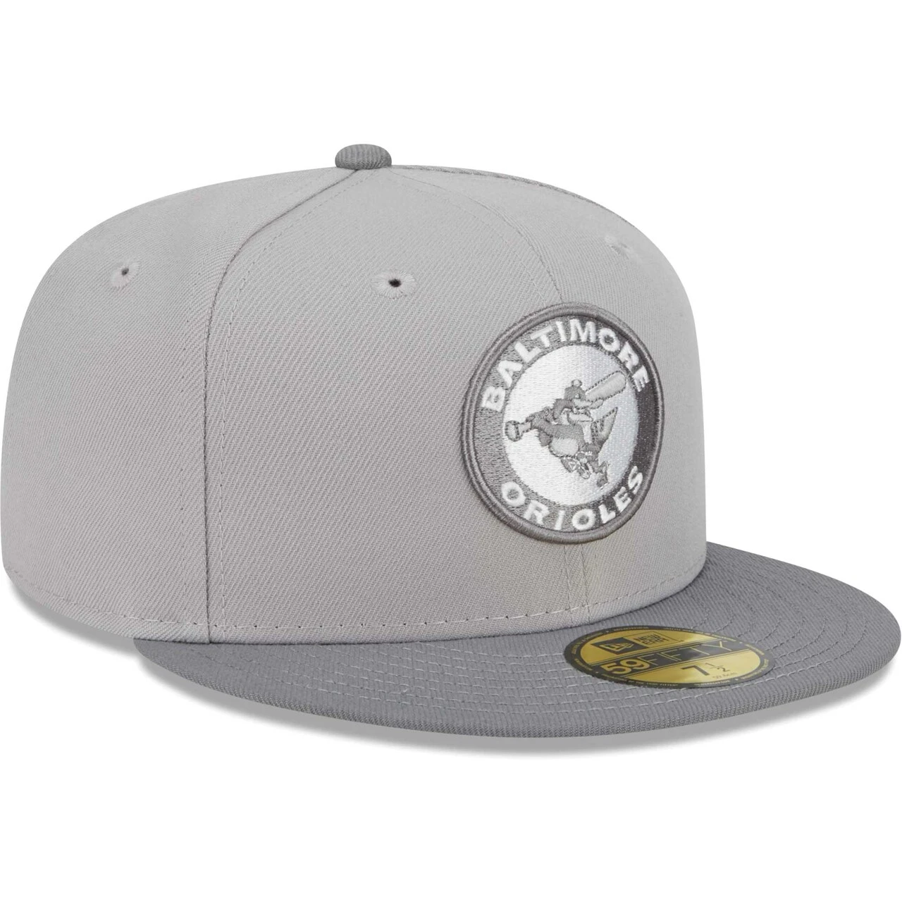 Men's Baltimore Orioles New Era Gray Green Undervisor 59FIFTY Fitted Hat 3 Men's Baltimore Orioles New Era Gray Green Undervisor 59FIFTY Fitted Hat - Image 3