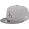 Men's Los Angeles Dodgers New Era Gray Green Undervisor 59FIFTY Fitted Hat