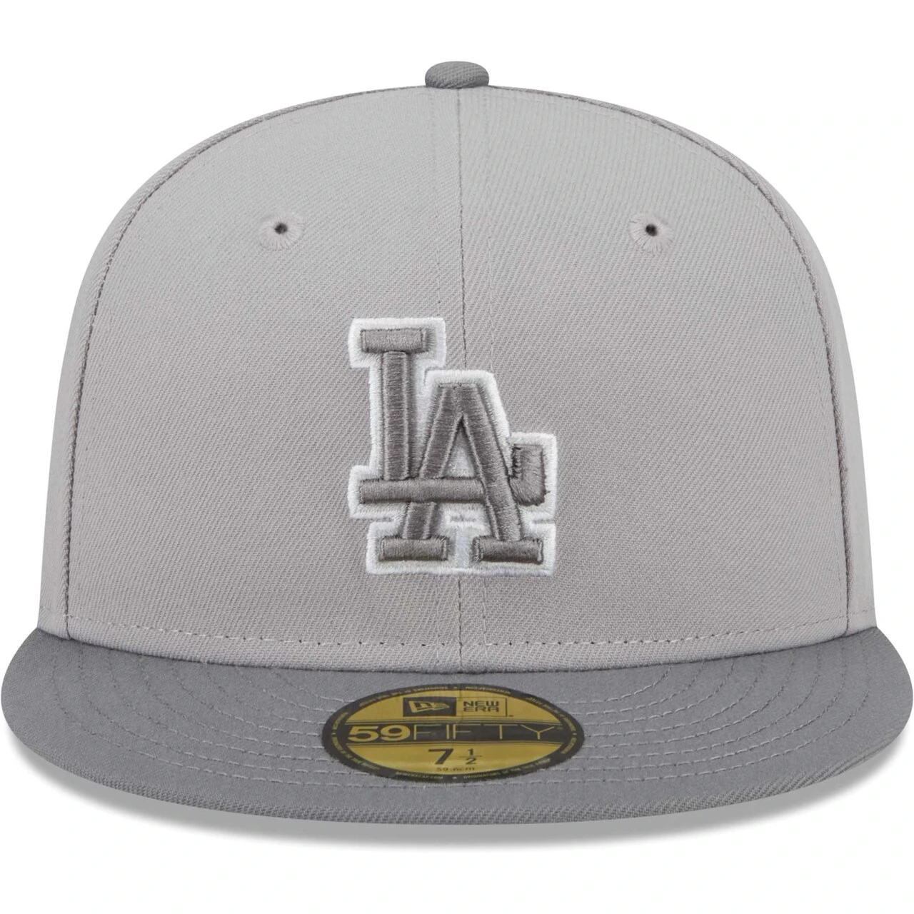 Men's Los Angeles Dodgers New Era Gray Green Undervisor 59FIFTY Fitted Hat 2 Men's Los Angeles Dodgers New Era Gray Green Undervisor 59FIFTY Fitted Hat - Image 2