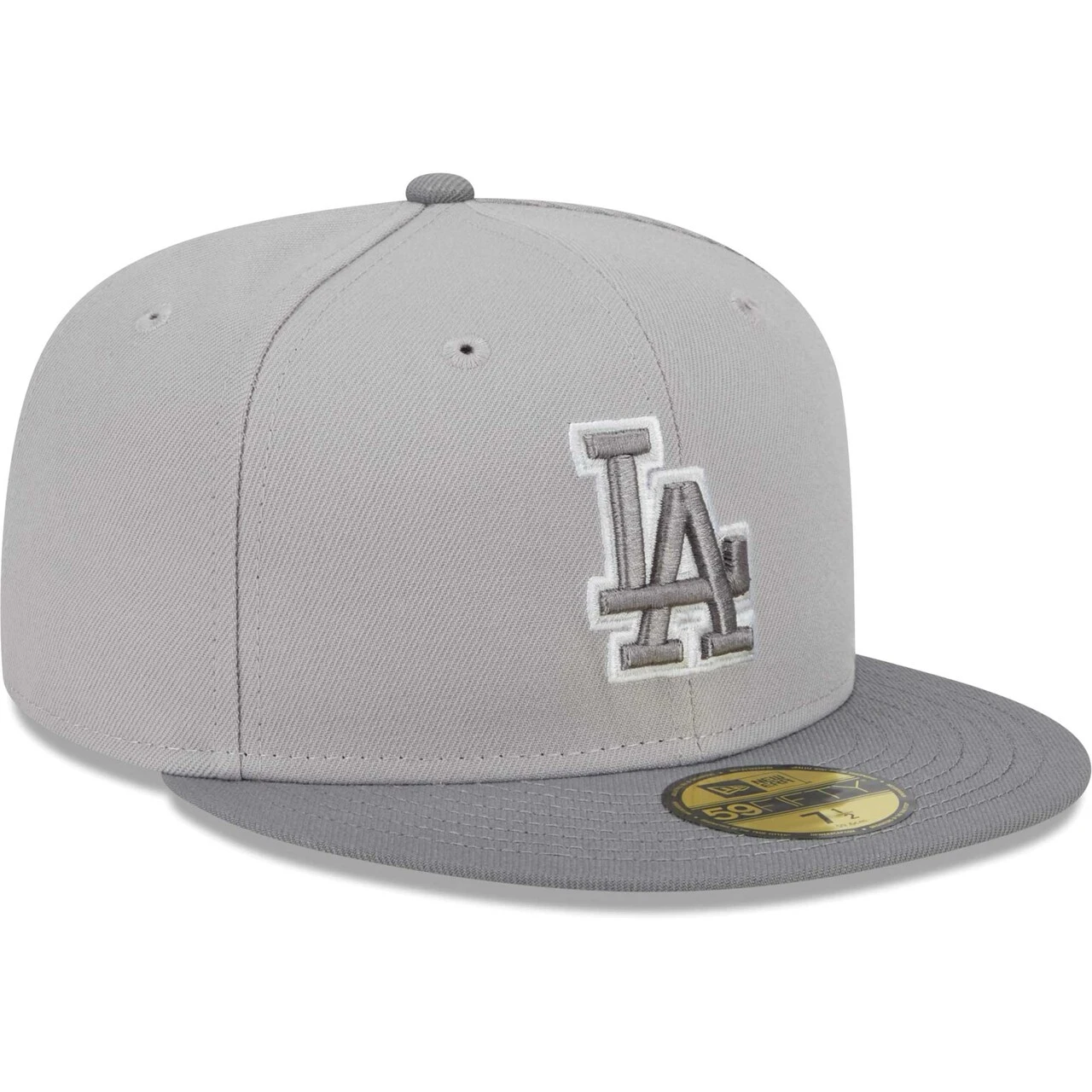 Men's Los Angeles Dodgers New Era Gray Green Undervisor 59FIFTY Fitted Hat 3 Men's Los Angeles Dodgers New Era Gray Green Undervisor 59FIFTY Fitted Hat - Image 3