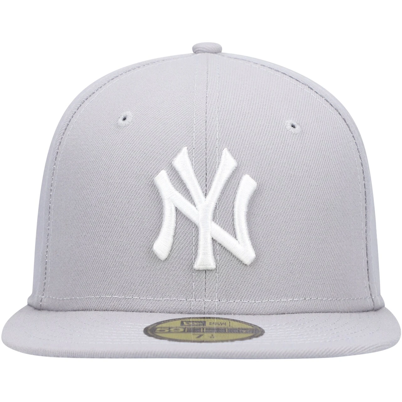 Men's New York Yankees New Era Gray White Logo 59FIFTY Fitted Hat 2 Men's New York Yankees New Era Gray White Logo 59FIFTY Fitted Hat - Image 2