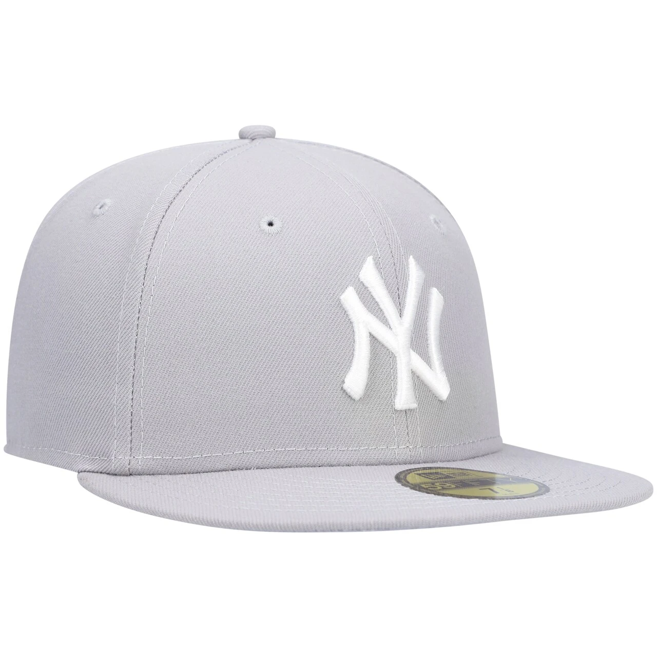 Men's New York Yankees New Era Gray White Logo 59FIFTY Fitted Hat 3 Men's New York Yankees New Era Gray White Logo 59FIFTY Fitted Hat - Image 3