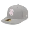 Men's San Diego Padres New Era Gray 2022 Mother's Day On-Field Low Profile 59FIFTY Fitted Hat