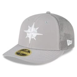 Men's Seattle Mariners New Era Gray 2023 On-Field Batting Practice Low Profile 59FIFTY Fitted Hat