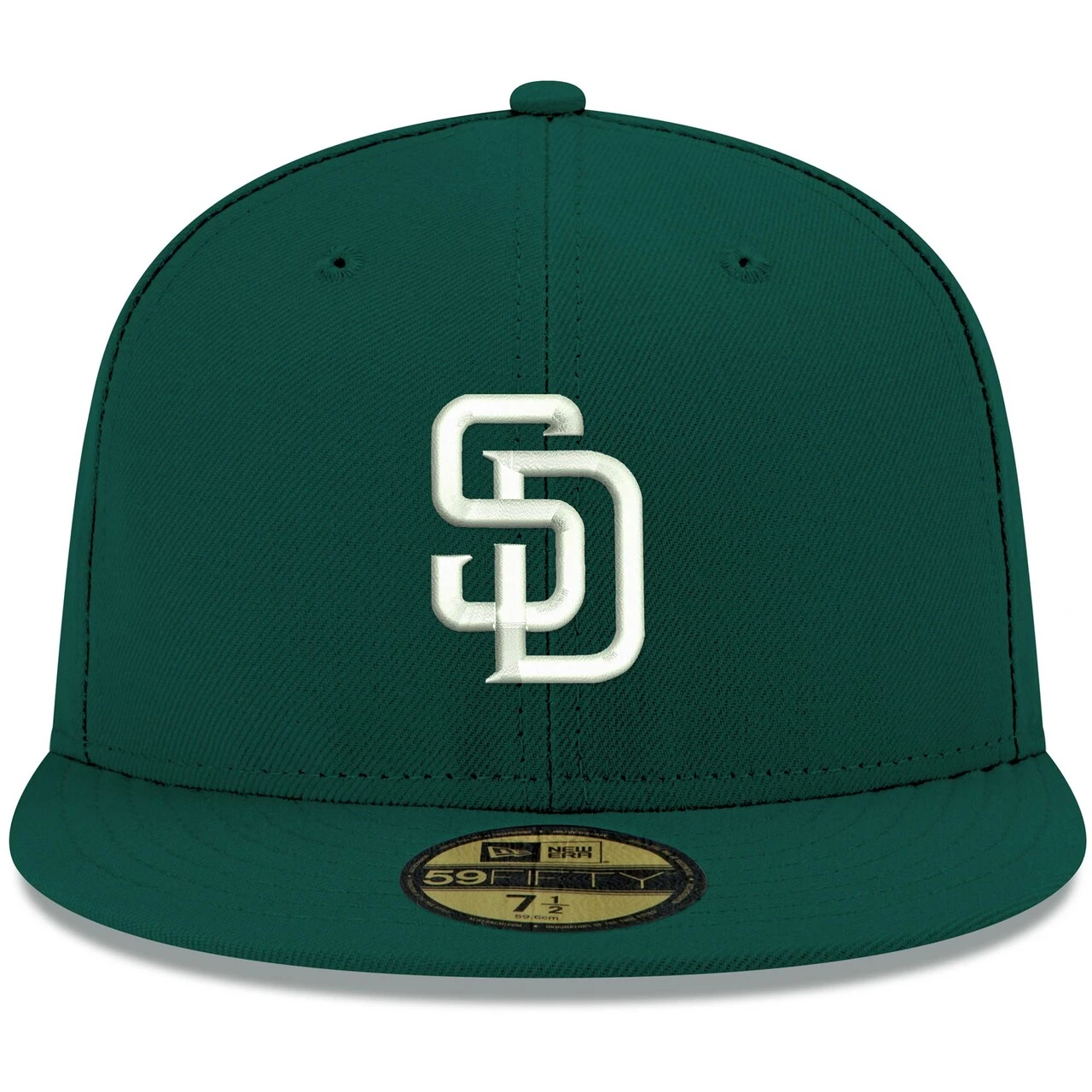 Men's San Diego Padres New Era Green White Logo 59FIFTY Fitted Hat 2 Men's San Diego Padres New Era Green White Logo 59FIFTY Fitted Hat - Image 2