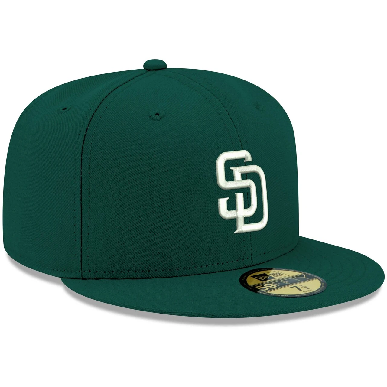 Men's San Diego Padres New Era Green White Logo 59FIFTY Fitted Hat 3 Men's San Diego Padres New Era Green White Logo 59FIFTY Fitted Hat - Image 3