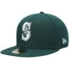 Men's Seattle Mariners New Era Green White Logo 59FIFTY Fitted Hat