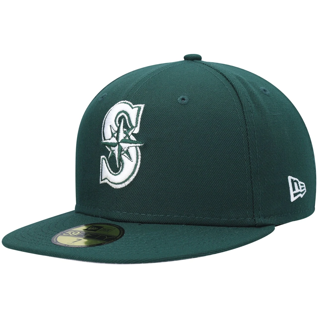 Men's Seattle Mariners New Era Green White Logo 59FIFTY Fitted Hat 1 Men's Seattle Mariners New Era Green White Logo 59FIFTY Fitted Hat