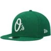 Men's Baltimore Orioles New Era Kelly Green White Logo 59FIFTY Fitted Hat