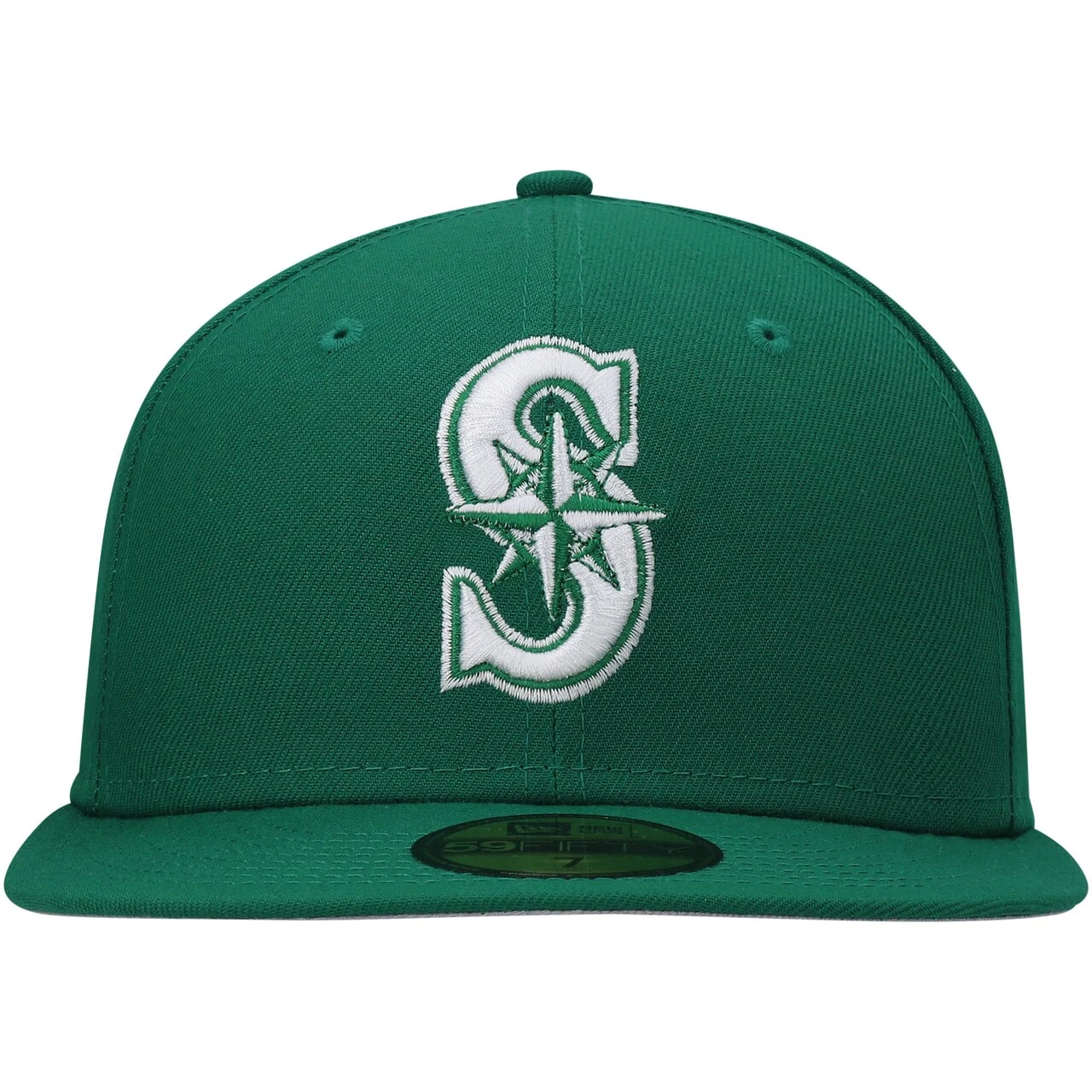 Men's Seattle Mariners New Era Kelly Green White Logo 59FIFTY Fitted Hat 2 Men's Seattle Mariners New Era Kelly Green White Logo 59FIFTY Fitted Hat - Image 2