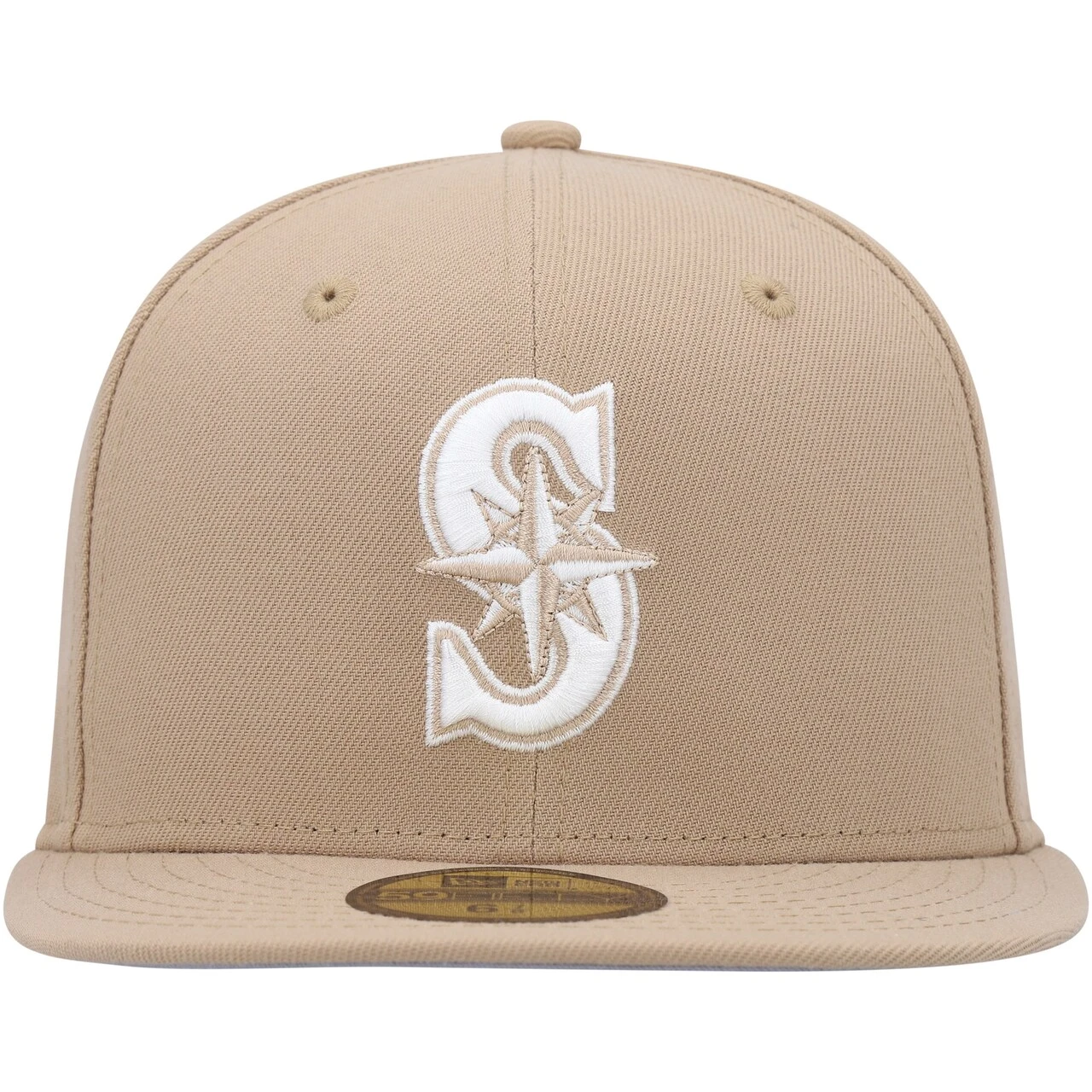 Men's Seattle Mariners New Era Khaki 59FIFTY Fitted Hat 2 Men's Seattle Mariners New Era Khaki 59FIFTY Fitted Hat - Image 2