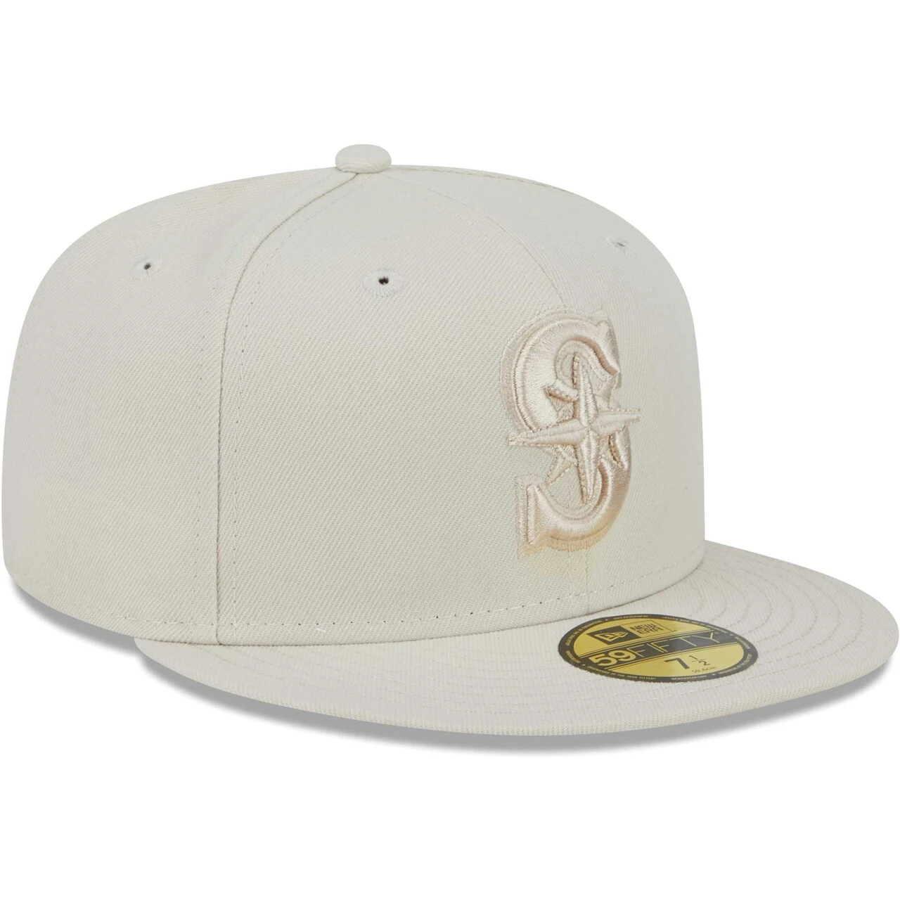 Men's Seattle Mariners New Era Khaki Tonal 59FIFTY Fitted Hat 3 Men's Seattle Mariners New Era Khaki Tonal 59FIFTY Fitted Hat - Image 3