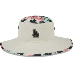 Men's Los Angeles Dodgers New Era Natural Retro Beachin' Bucket Hat