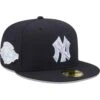 Men's New York Yankees New Era Navy 100th Anniversary Lavender Undervisor 59FIFTY Fitted Hat