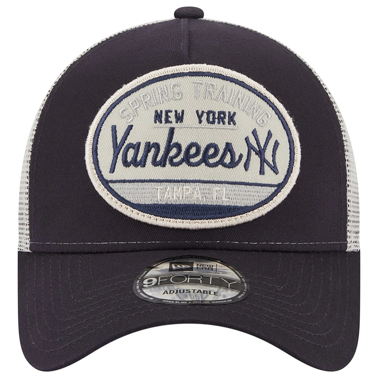 Men's New York Yankees New Era Navy 2023 Spring Training Patch A-Frame Trucker 9FORTY Snapback Hat 2 Men's New York Yankees New Era Navy 2023 Spring Training Patch A-Frame Trucker 9FORTY Snapback Hat - Image 2