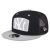 Men's New York Yankees New Era Navy Logo Zoom Trucker 9FIFTY Snapback Hat