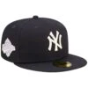 Men's New York Yankees New Era Navy Pop Sweatband Undervisor 1996 MLB World Series Cooperstown Collection 59FIFTY Fitted Hat