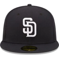 Hat Shop -Hat Shop mens new era navy san diego padres white logo 59fifty fitted hat pi4693000 altimages ff 4693022 1ab42df7ba6847f00720alt2 full