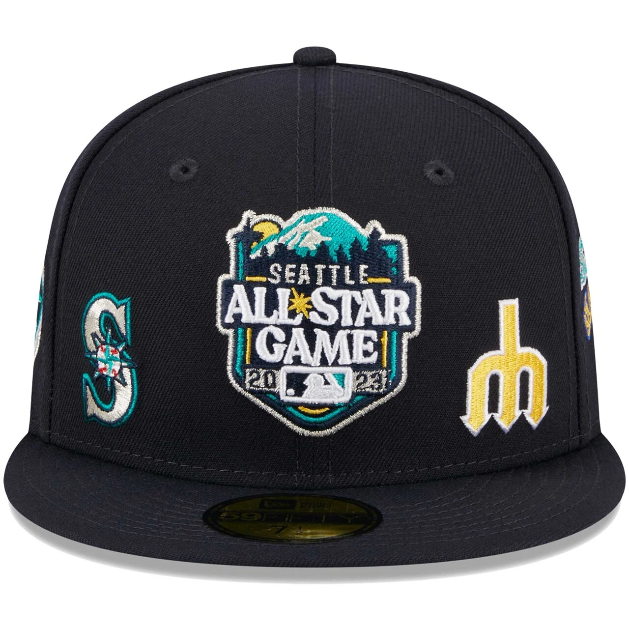 Men's Seattle Mariners New Era Navy 2023 MLB All-Star Game Multi-Patch 59FIFTY Fitted Hat 2 Men's Seattle Mariners New Era Navy 2023 MLB All-Star Game Multi-Patch 59FIFTY Fitted Hat - Image 2