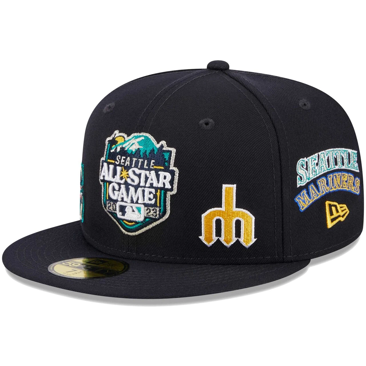 Men's Seattle Mariners New Era Navy 2023 MLB All-Star Game Multi-Patch 59FIFTY Fitted Hat 3 Men's Seattle Mariners New Era Navy 2023 MLB All-Star Game Multi-Patch 59FIFTY Fitted Hat - Image 3