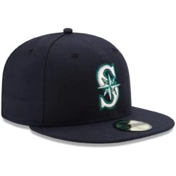Men's Seattle Mariners New Era Navy Authentic Collection On Field 59FIFTY Fitted Hat -Hat Shop mens new era navy seattle mariners authentic collection on field 59fifty fitted hat pi2659000 altimages ff 2659206alt3 full
