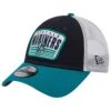 Men's Seattle Mariners New Era Navy Two-Tone Patch 9FORTY Snapback Hat