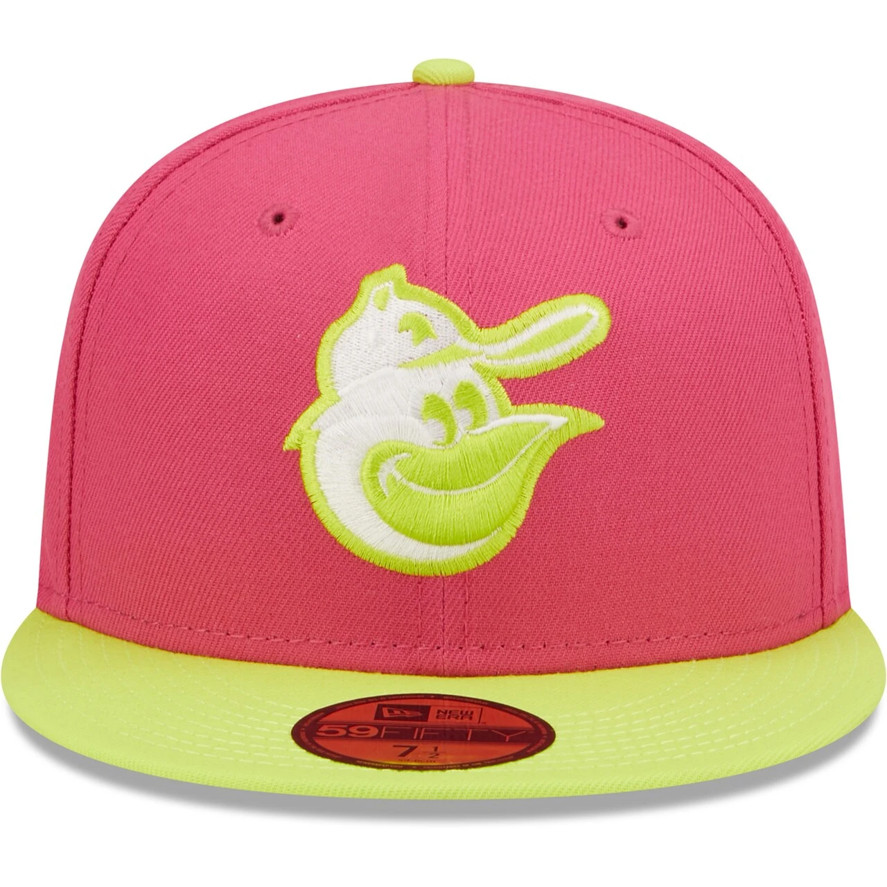 Men's Baltimore Orioles New Era Pink 1983 World Series Champions Beetroot Cyber 59FIFTY Fitted Hat 2 Men's Baltimore Orioles New Era Pink 1983 World Series Champions Beetroot Cyber 59FIFTY Fitted Hat - Image 2