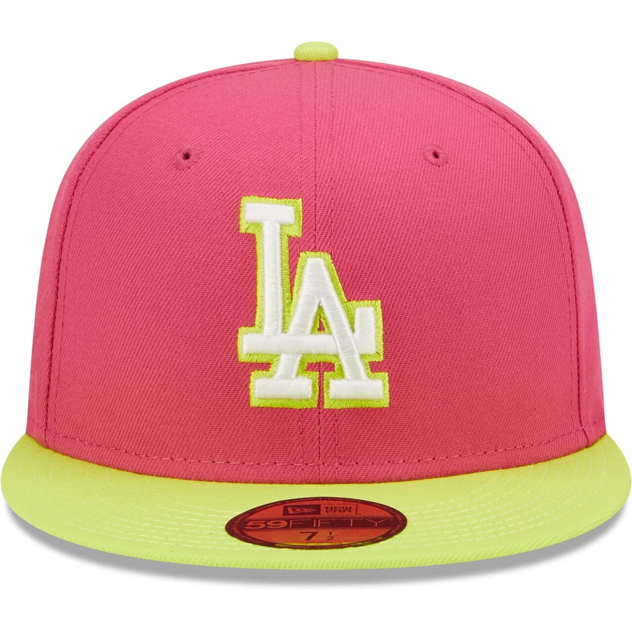 Men's Los Angeles Dodgers New Era Pink 2020 World Series Champions Beetroot Cyber 59FIFTY Fitted Hat 2 Men's Los Angeles Dodgers New Era Pink 2020 World Series Champions Beetroot Cyber 59FIFTY Fitted Hat - Image 2