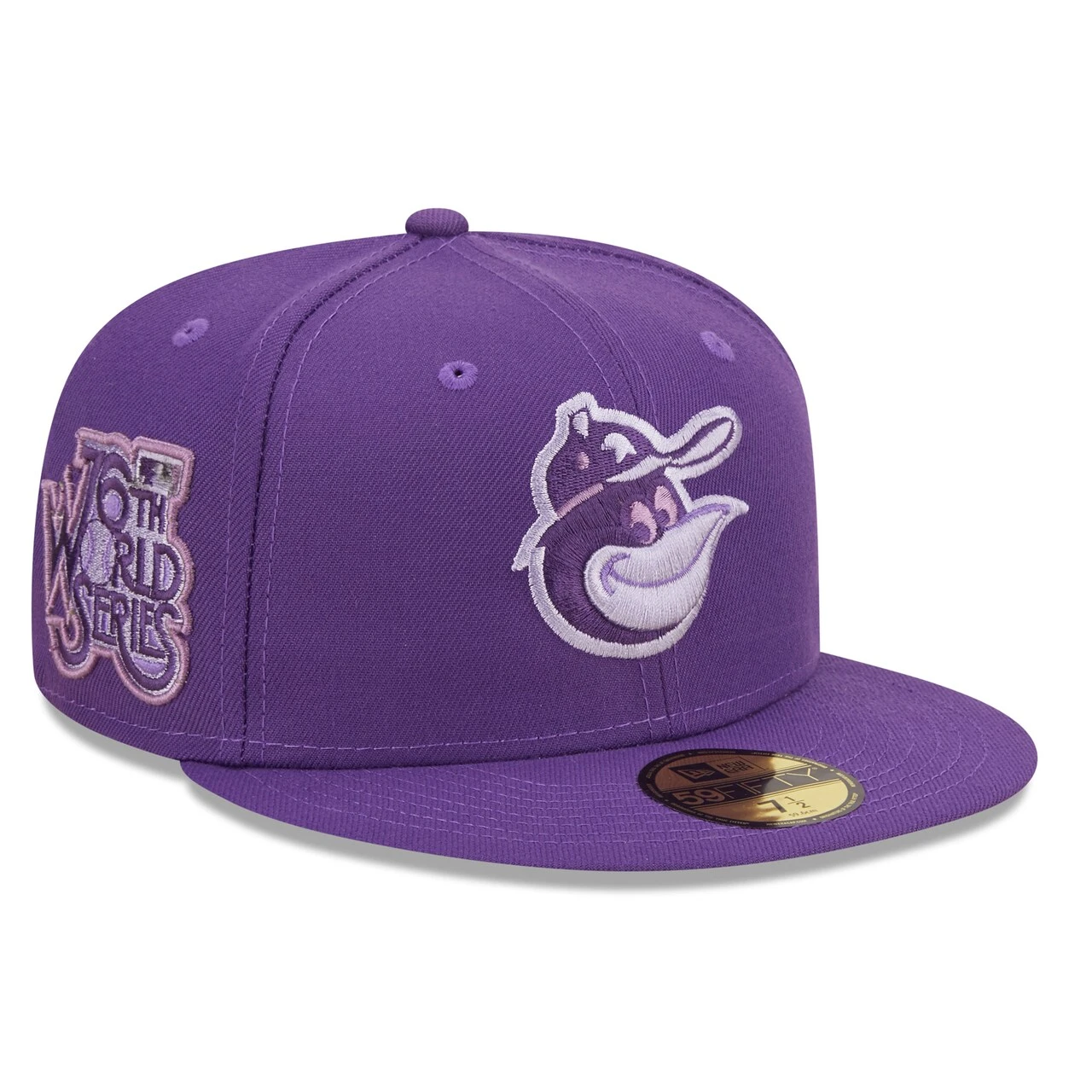 Men's Baltimore Orioles New Era Purple Lavender Undervisor 59FIFTY Fitted Hat 1 Men's Baltimore Orioles New Era Purple Lavender Undervisor 59FIFTY Fitted Hat