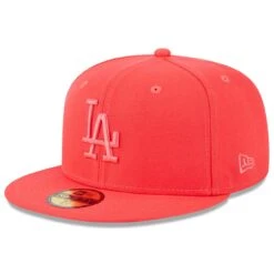 Men's Los Angeles Dodgers New Era Red 2023 Spring Color Basic 59FIFTY Fitted Hat